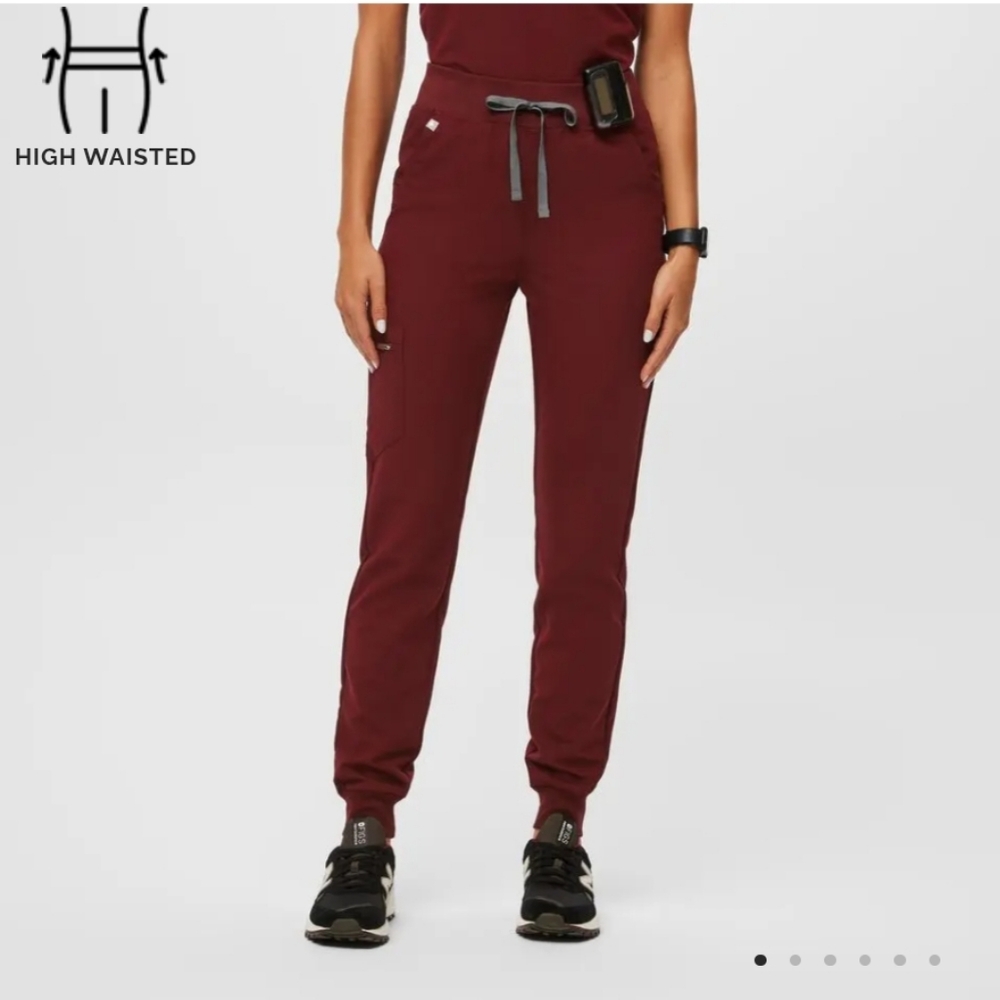 Figs scrubs XL black, burgundy, and black